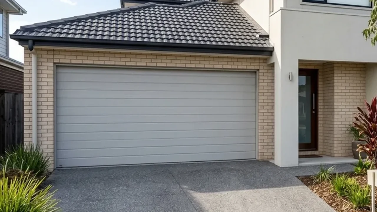 Garage door repairs in Brisbane - panel and section replacement in progress